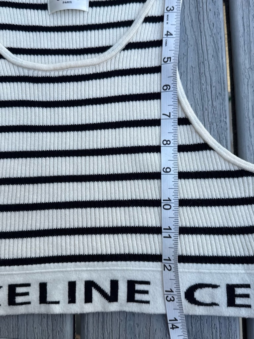 Design Inspired Black & White Logo Ribbed Knit Tank XS - Picture 6 of 6